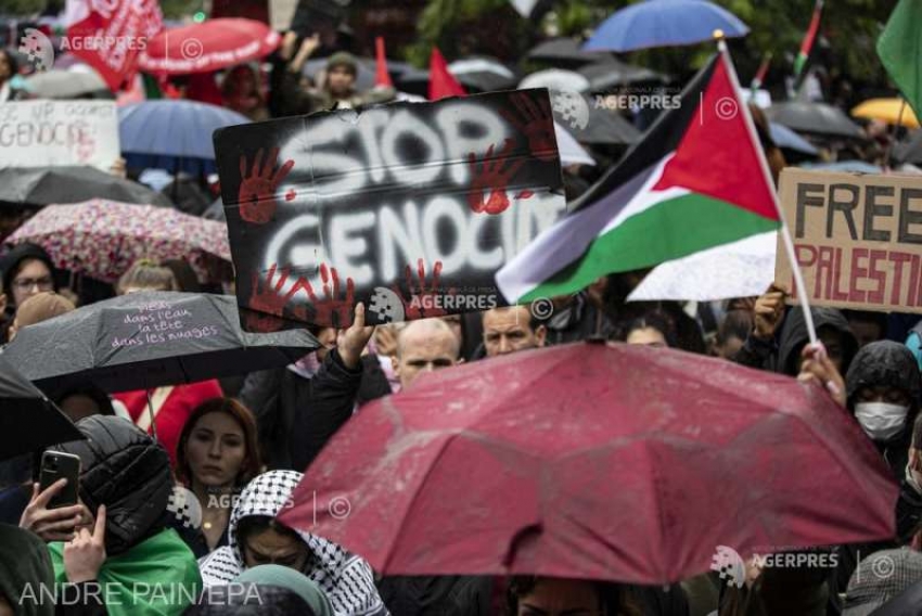 Manifestaţie pro-palestiniană de mare amploare la Paris
