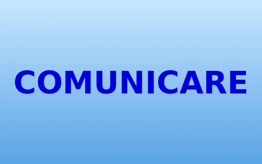 COMUNICARE PUBLICĂ COMUNICARE PUBLICĂ