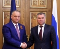 IGOR DODON A AVUT O INTREVEDERE CU PRESEDINTELE DUMEI DE STAT A ADUNARII FEDERALE A FEDERATIEI RUSE