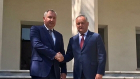 Igor Dodon si Dmitri Rogozin au avut o intrevedere la Teheran