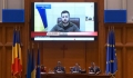 Apelul lui Volodimir Zelenski in Parlamentul Romaniei: De la Odessa este un pas pina in Moldova”