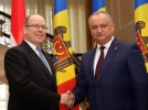 IGOR DODON, PRESEDINTELE REPUBLICII MOLDOVA A AVUT O INTREVEDERE CU PRINTUL PRINCIPATULUI MONACO, ALBERT AL II-LEA